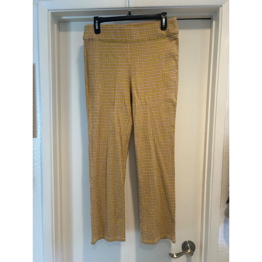 Gingham Straight Leg Cropped Pants
